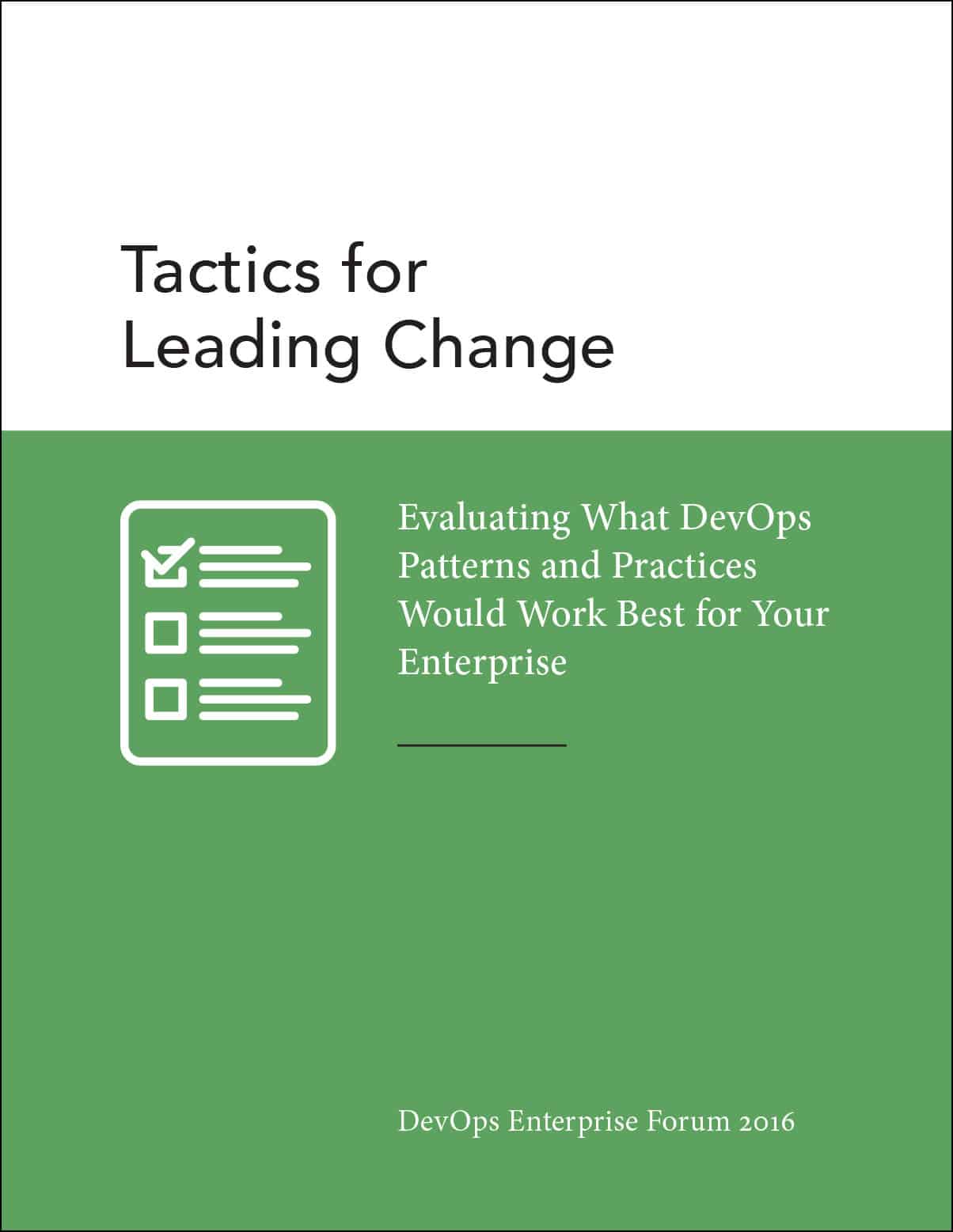 Tactics for Leading Change